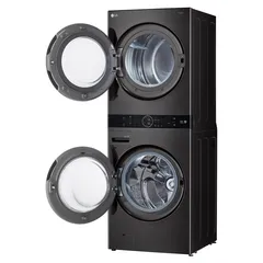 غسالة ومجفف WashTower™‎ بباب أمامي W1S1CVK2EHM إل جي (19 كجم غسيل، 16 كجم تجفيف)