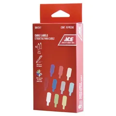 ACE Multicolored Cable Labels Pack (10 Pc.)