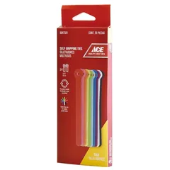 ACE Multicolored Self-Gripping Cable Ties Pack (15 x 2 cm, 20 Pc.)