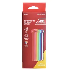 ACE Multicolored Self-Gripping Cable Ties Pack (15 x 2 cm, 20 Pc.)