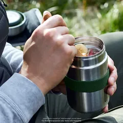 Black + Blum Stainless Steel Food Flask (400 ml, Olive)