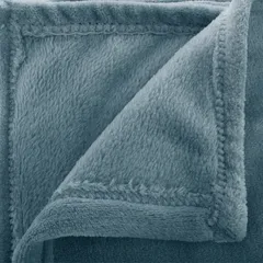 Atmosphera Polyester Throw (180 x 130 x 0.62 cm, Storm Blue)