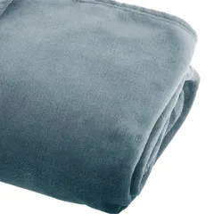 Atmosphera Polyester Throw (180 x 130 x 0.62 cm, Storm Blue)