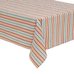 Atmosphera Striped Polyester & Cotton Tablecloth (250 x 150 x 1 cm, Multicolor)