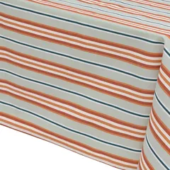 Atmosphera Striped Polyester & Cotton Tablecloth (250 x 150 x 1 cm, Multicolor)