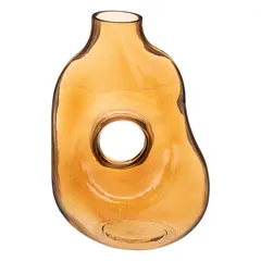 Atmosphera Glass Vase (18.1 x 10.2 x 25 cm, Amber)