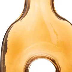 Atmosphera Glass Vase (18.1 x 10.2 x 25 cm, Amber)