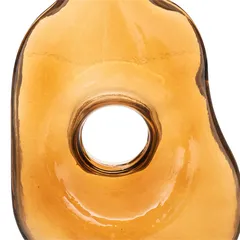 Atmosphera Glass Vase (18.1 x 10.2 x 25 cm, Amber)