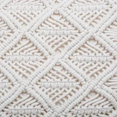 Atmosphera Macramé Cushion (50 x 13 x 30 cm, Ivory)