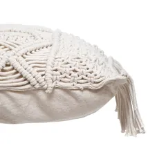 Atmosphera Macramé Cushion (50 x 13 x 30 cm, Ivory)