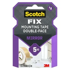 Scotch Fix Double-Face Mirror Mounting Tape (19 mm x 1.5 m, Pack Of 3)