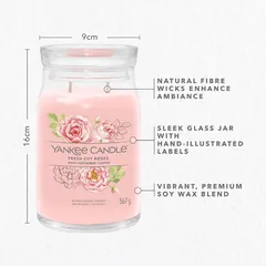 Yankee Candle Signature Fresh Cut Roses Large Candle (567 g)