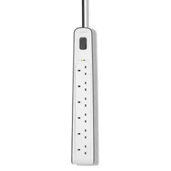 Belkin 6-Outlet Surge Protection Strip W/ Power Cord (2 m, White)