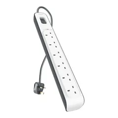 Belkin 6-Outlet Surge Protection Strip W/ Power Cord (2 m, White)