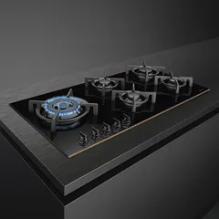 Smeg Dolce Stil Novo Aesthetic Built-In 5-Burner Gas Hob, PV695LCNR (10.2 x 90 x 51 cm)