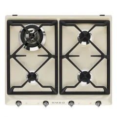 Smeg Victoria Aesthetic Built-In 4-Burner Gas Hob, SR964PGH (3 x 59.5 x 50 cm)