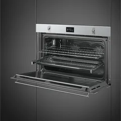 Smeg Classica Aesthetic Built-In Thermo-Ventilated Electric Oven, SF9390X1 (59.5 x 89.6 x 57.1 cm, 115 L)