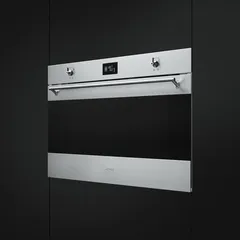 Smeg Classica Aesthetic Built-In Thermo-Ventilated Electric Oven, SF9390X1 (59.5 x 89.6 x 57.1 cm, 115 L)