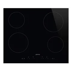 Smeg Universale Aesthetic Built-In Ceramic 4 Zone Electric Hob, SE364TDL (5 x 60 x 51 cm)