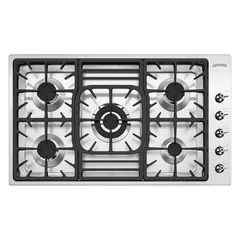 SMEG Classica Aesthetic Built-In 5 Burner Gas Hob, PGF95-4 (7.8 x 86.4 x 50.9 cm)