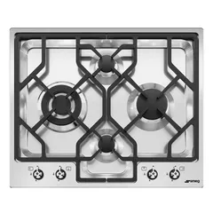 Smeg Classica Aesthetic Built-In 4 Burner Gas Hob, PGF64-4 (8.2 x 61.7 x 51 cm)