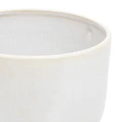 Atmosphera Soleya Ceramic Plant Pot (14 x 11.5 x 18 cm, White)