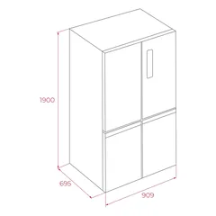 Teka Freestanding Multi-Door Refrigerator, RMF 77960 (522 L)