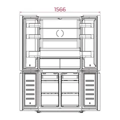 Teka Freestanding Multi-Door Refrigerator, RMF 77960 (522 L)