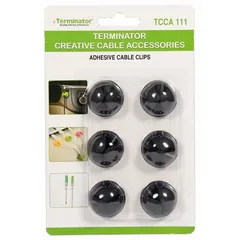 Terminator Adhesive Cable Clips Set (6 Pc.)