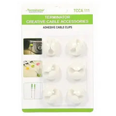 Terminator Adhesive Cable Clips Set (6 Pc.)