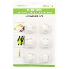 Terminator Adhesive Cable Clips (6 Pc.)