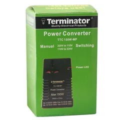 Terminator Travel Voltage Converter W/ Universal Socket (150 W)