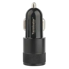 Terminator USB Car Charger (36 W, Black)