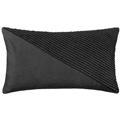 Atmosphera Half-Pleated Cushion (Gray, 50 x 15 x 30 cm)