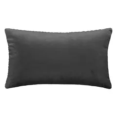 Atmosphera Half-Pleated Cushion (Gray, 50 x 15 x 30 cm)