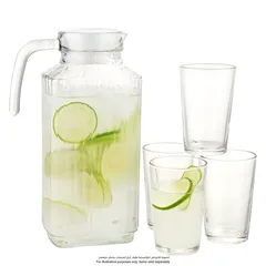 Glass Jug 1.7 L & Cups Set (220 ml. 5 .Pc)