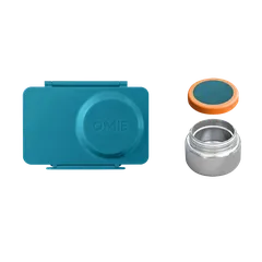 OmieLife Bento Box W/Insulated Thermos & Ice Pack (350 ml, Teal Green)