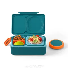 OmieLife Bento Box W/Insulated Thermos & Ice Pack (350 ml, Teal Green)