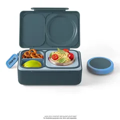 OmieLife Bento Box W/Insulated Thermos & Ice Pack (350 ml, Graphite)