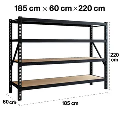 ACE Heavy Duty 4-Tier Metal Rack (220 x 60 x 185 cm)