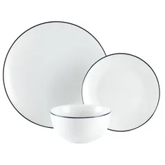 Zoe Porcelain Dinner Set (12 Pc, White)