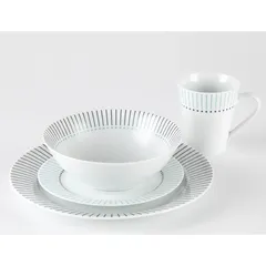 Jhumpa Porcelain Dinner Set (16 Pc, White)