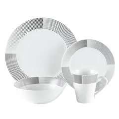 Lahi Porcelain Dinner Set with Decal  (16 Pc.)