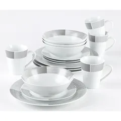 Lahi Porcelain Dinner Set with Decal  (16 Pc.)