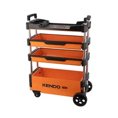 Kendo Stainless Steel Foldable Tool Trolley with Drawers (70 x 38 x 53.5 cm)