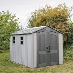 Lifetime Rough Cut Storage Shed with 2 windows (206.5 x 353.8 x 196.8)