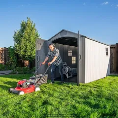 Lifetime Rough Cut Storage Shed with 2 windows (206.5 x 353.8 x 196.8)