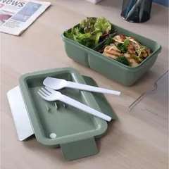 Superlock Wheat Straw Eco Rectangular Lunch Box (1000 ml, Assorted Colors)