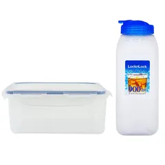 LocknLock Clear Plastic Container & Bottle Set (1.4 L, 900 ml)