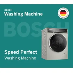 Bosch Serie 8 Front Load Washing Machine (9 Kg, Silver, 1400 rpm)